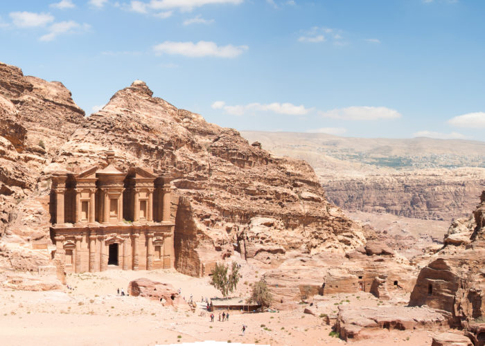 Aerial view of Petra, Jordan